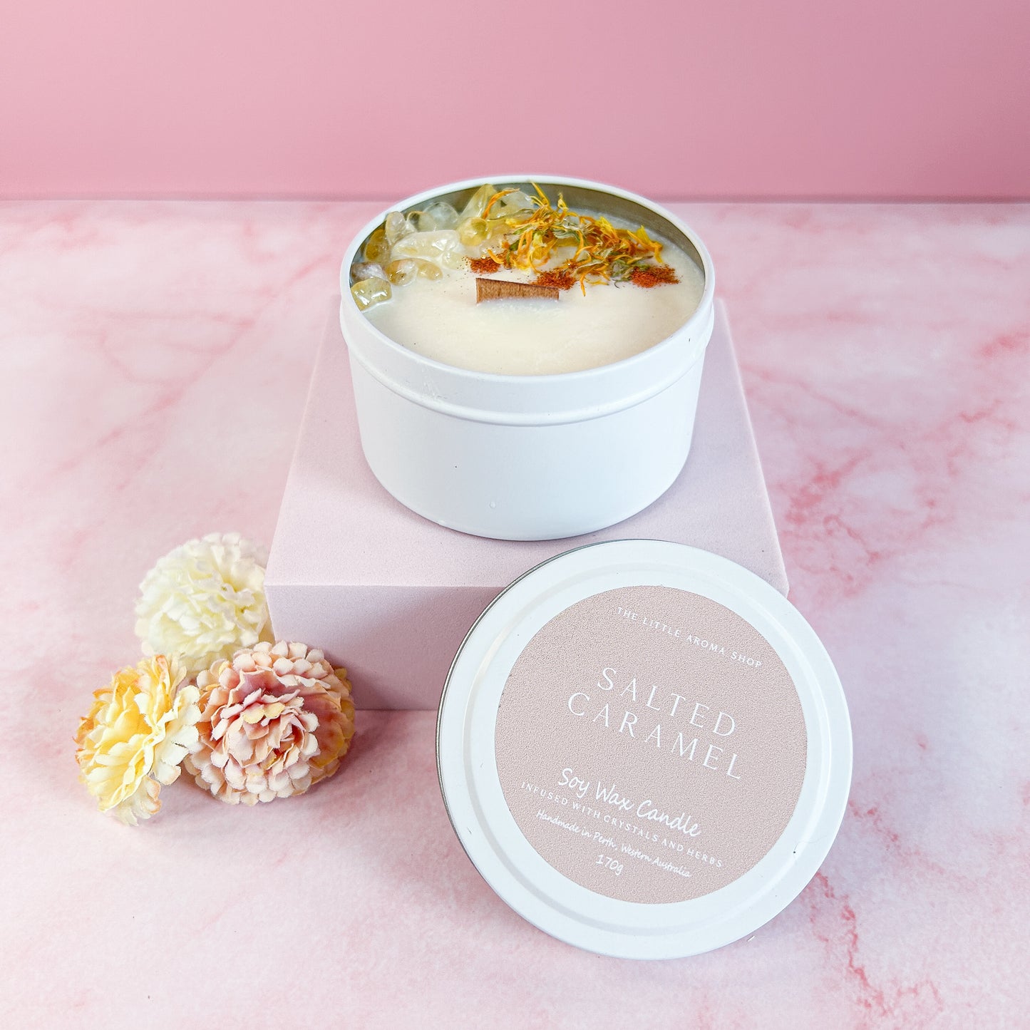 Salted Caramel Tin Candle