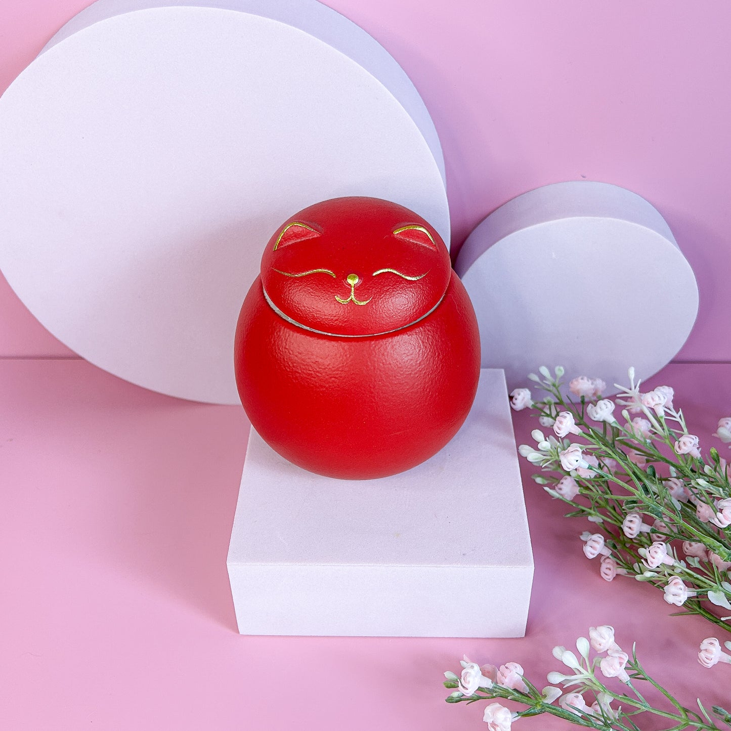 Happy Cat Red Candle - Vanilla