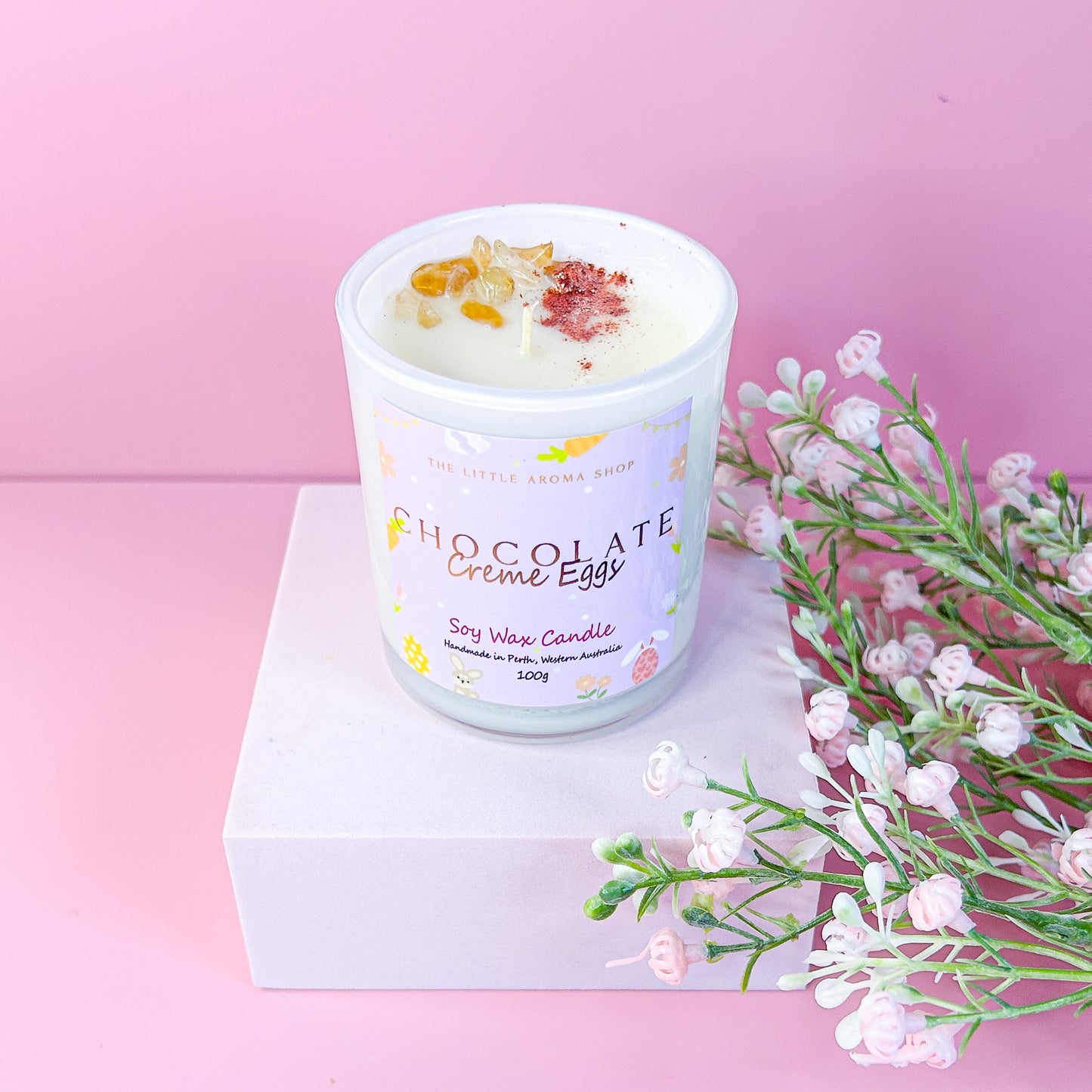 Chocolate Crème Eggs - Small Candle 100g