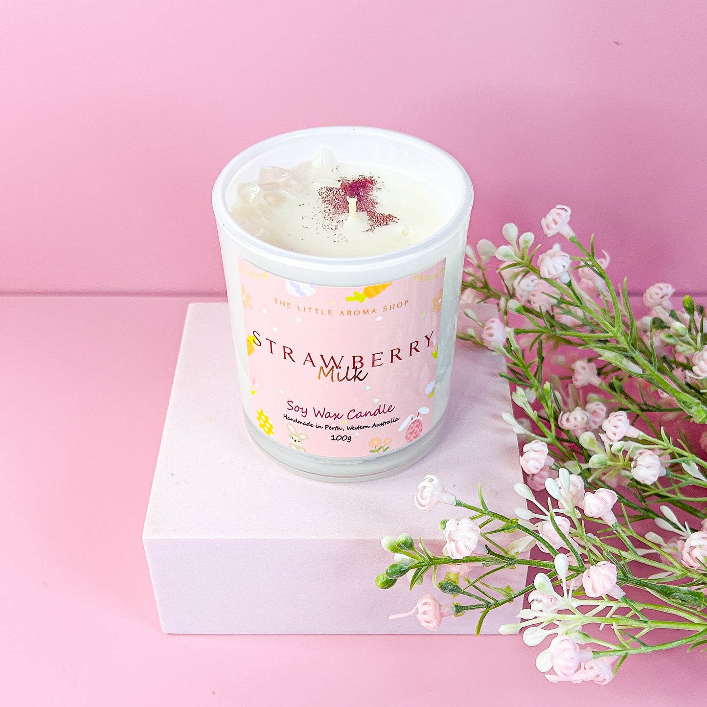 Strawberry Milk - Small Candle 100g