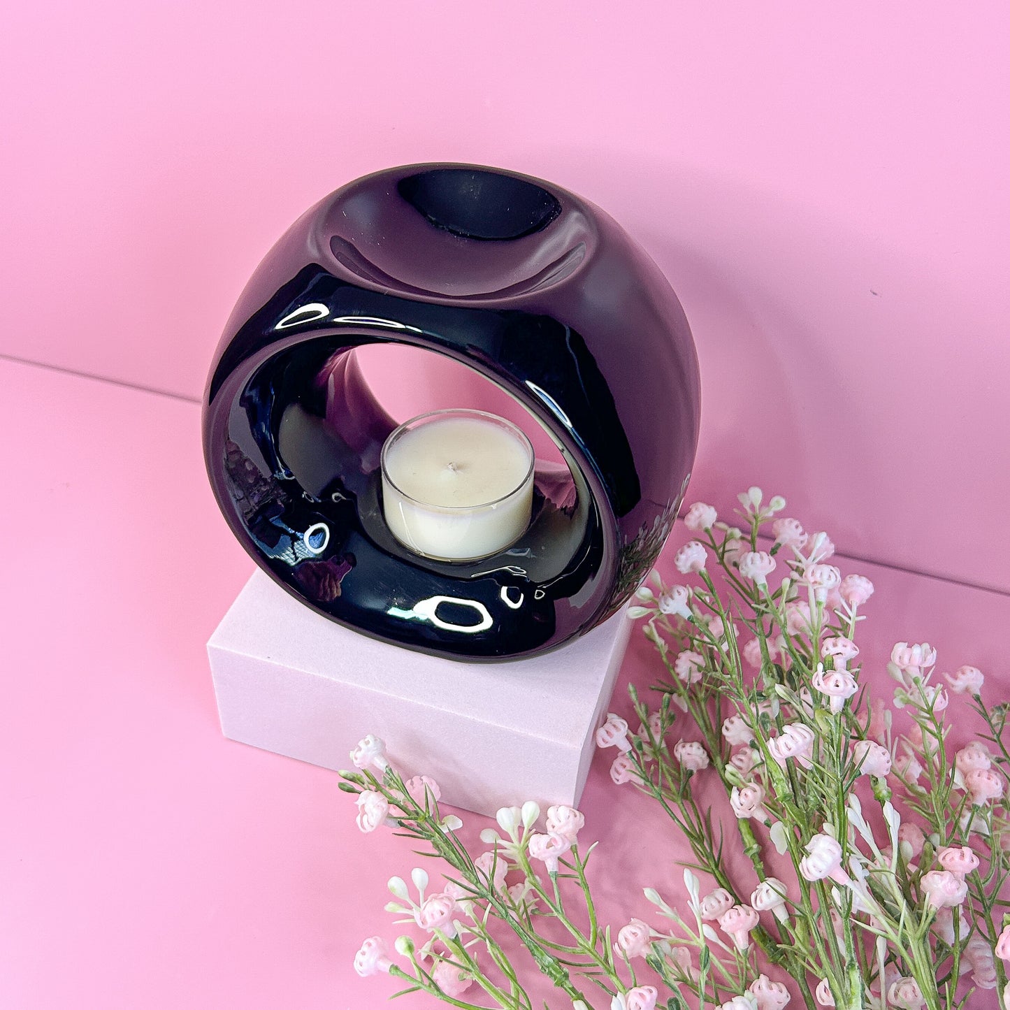 Black Circle Wax Melt Burner