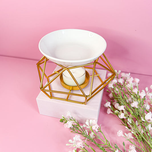 Gold Geometric Wax Melt Burner