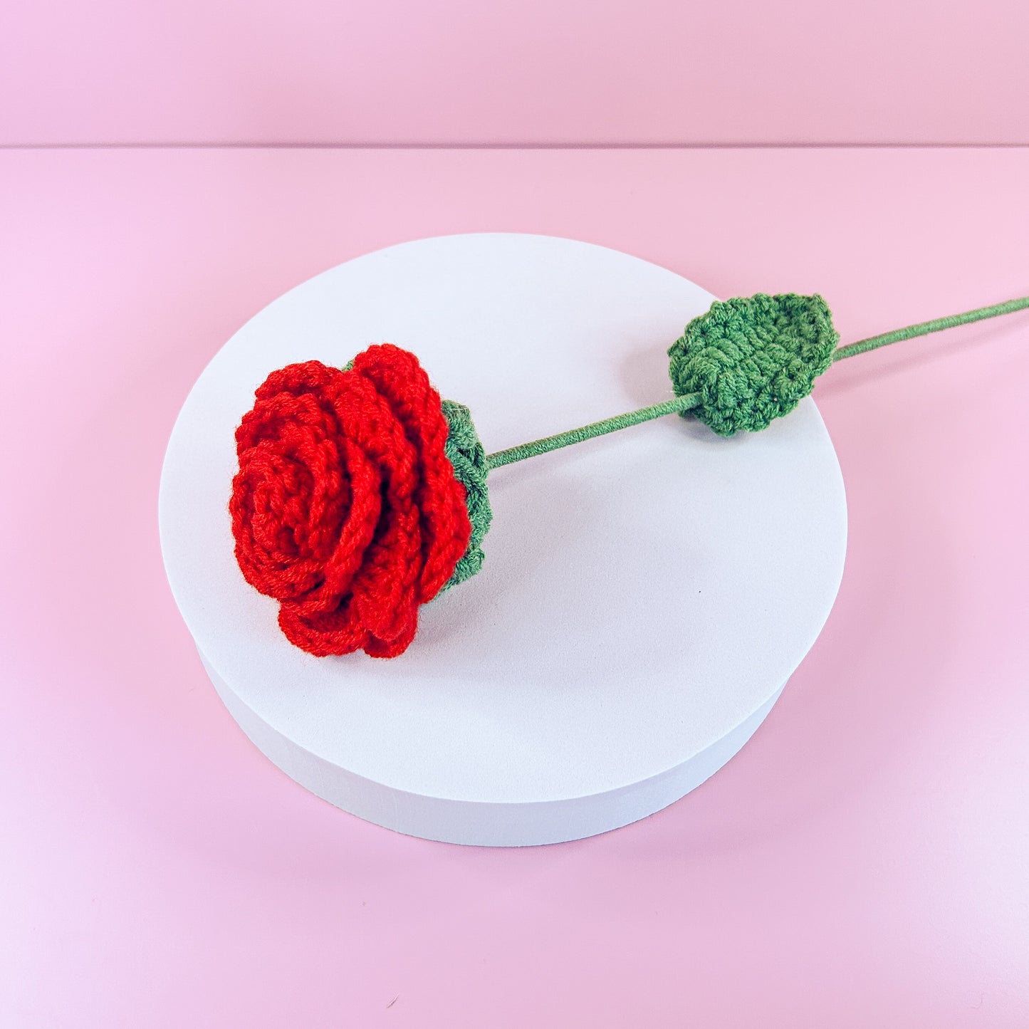 Crotchet Red Rose
