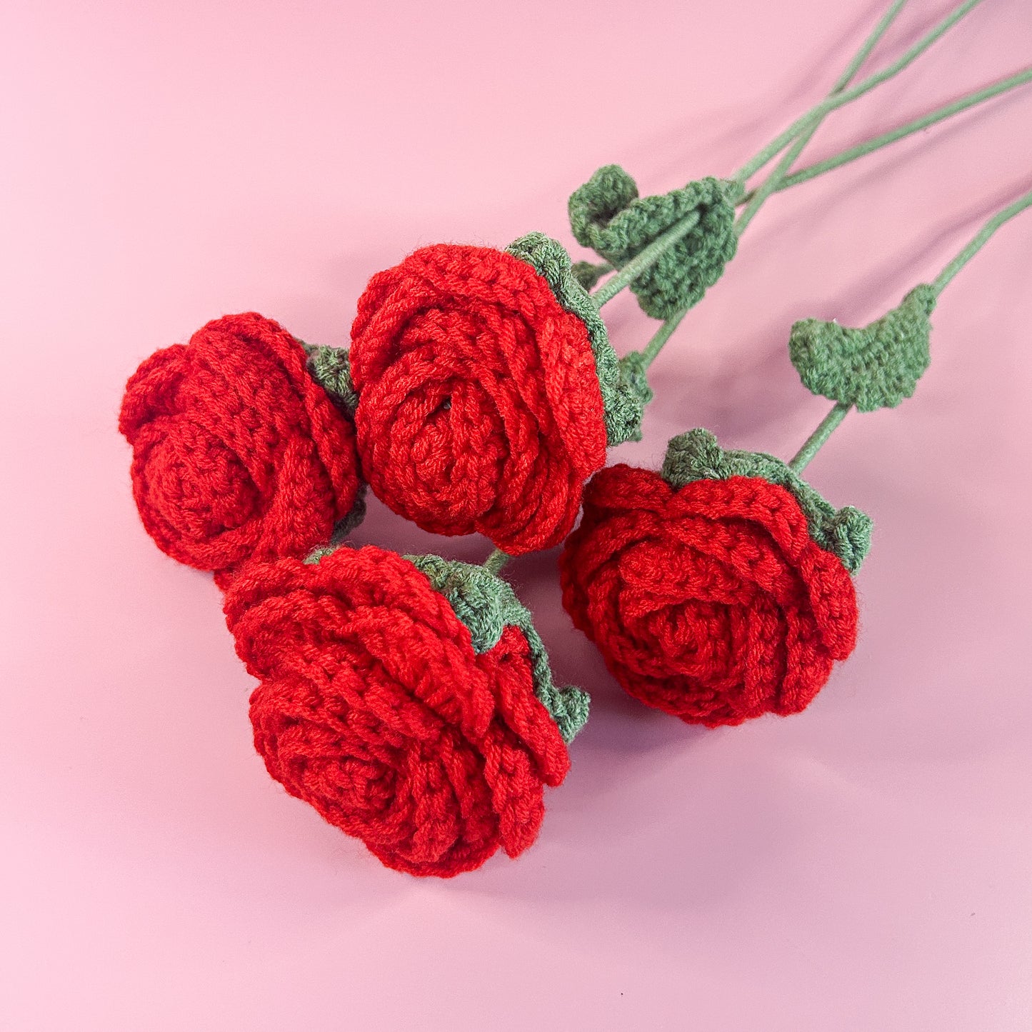 Crotchet Red Rose