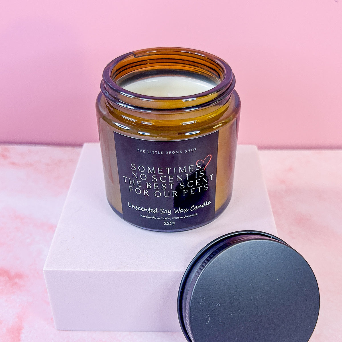 Unscented Pet Candle - Small Amber Jar Candle
