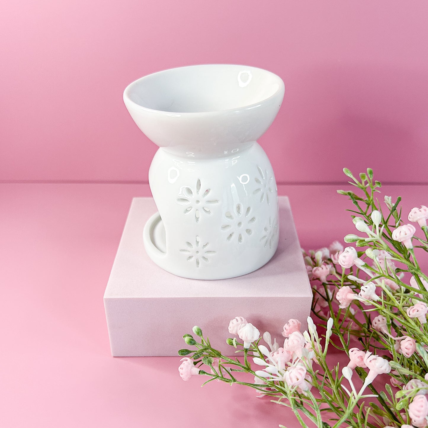 Floral White Wax Melt Burner