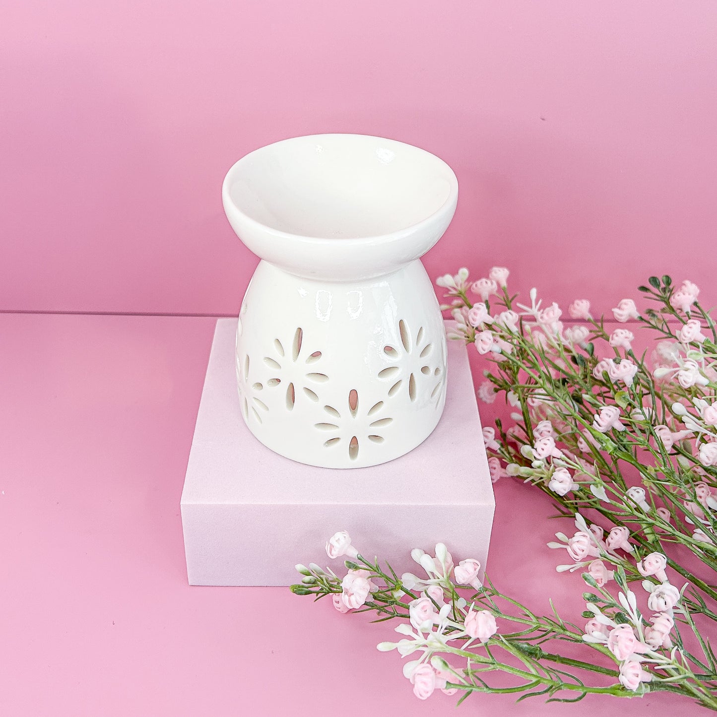 Floral White Wax Melt Burner