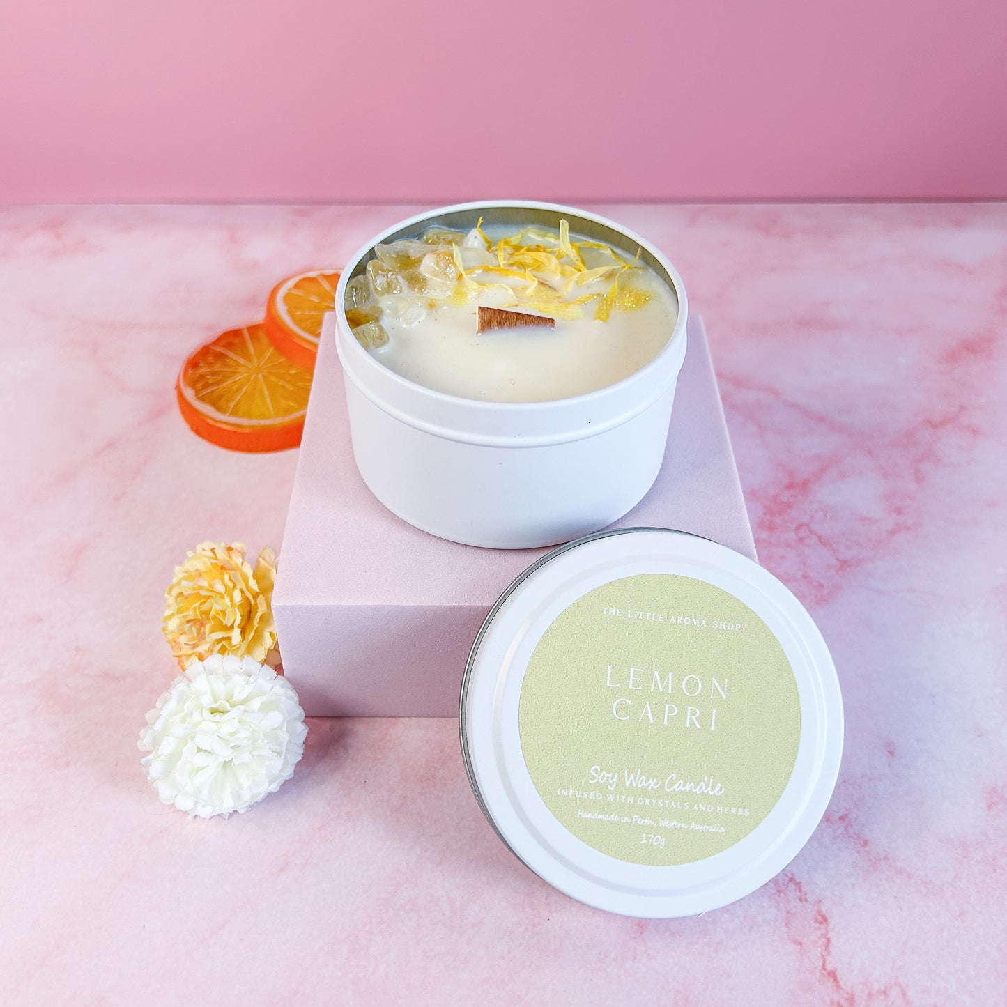 Lemon Capri Tin Candle