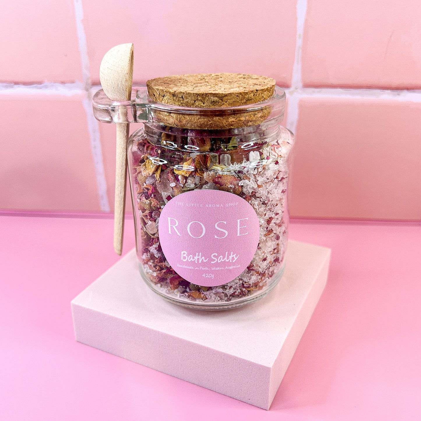 Rose Bath Salts Jar - Large