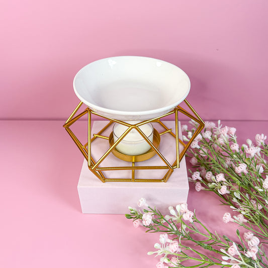 Gold Geometric Wax Melt Burner