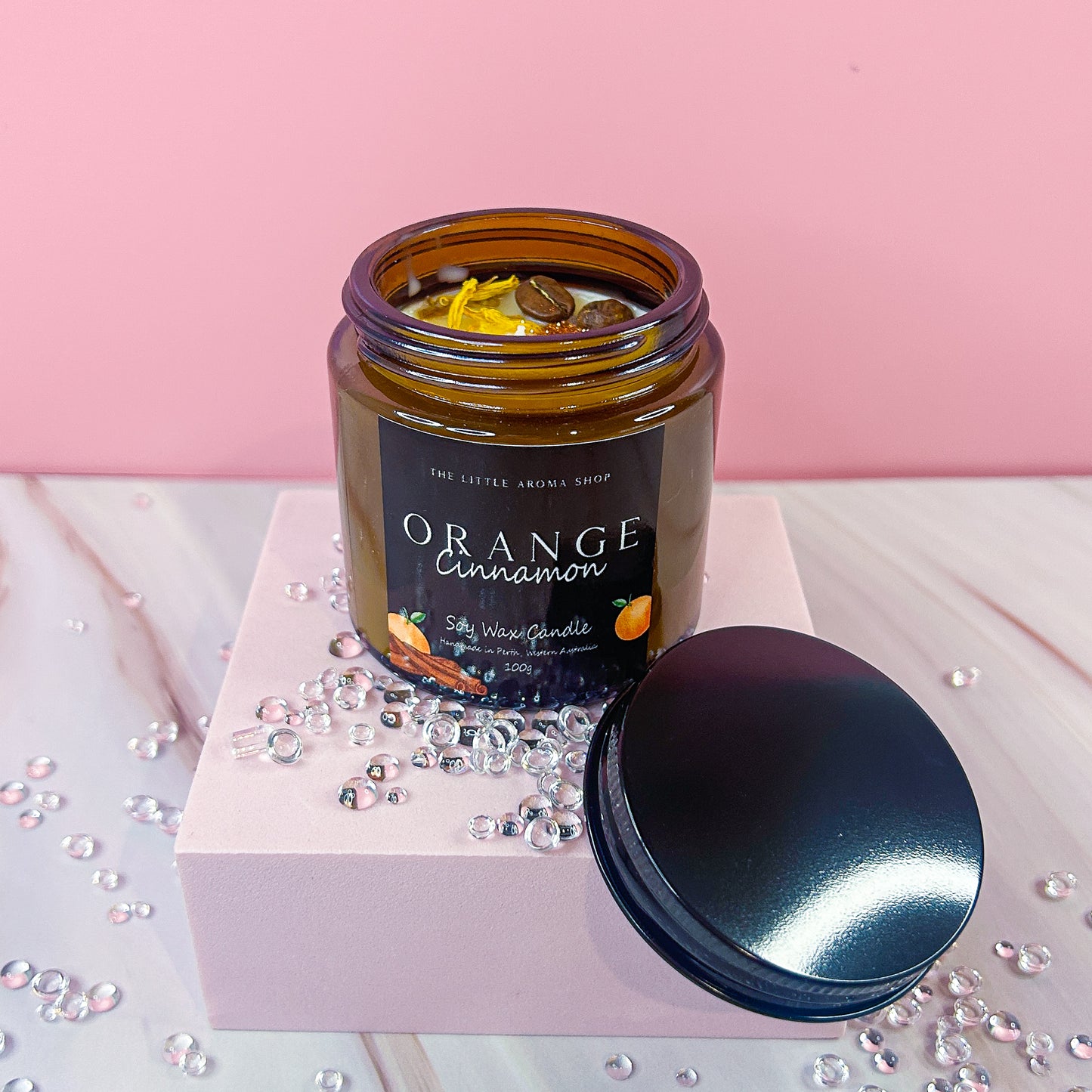 Orange Cinnamon Amber Jar