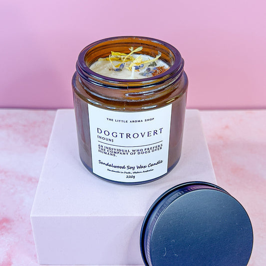Dogtrovert - Small Amber Jar Candle