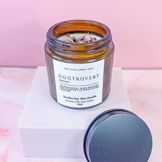 Dogtrovert - Small Amber Jar Candle